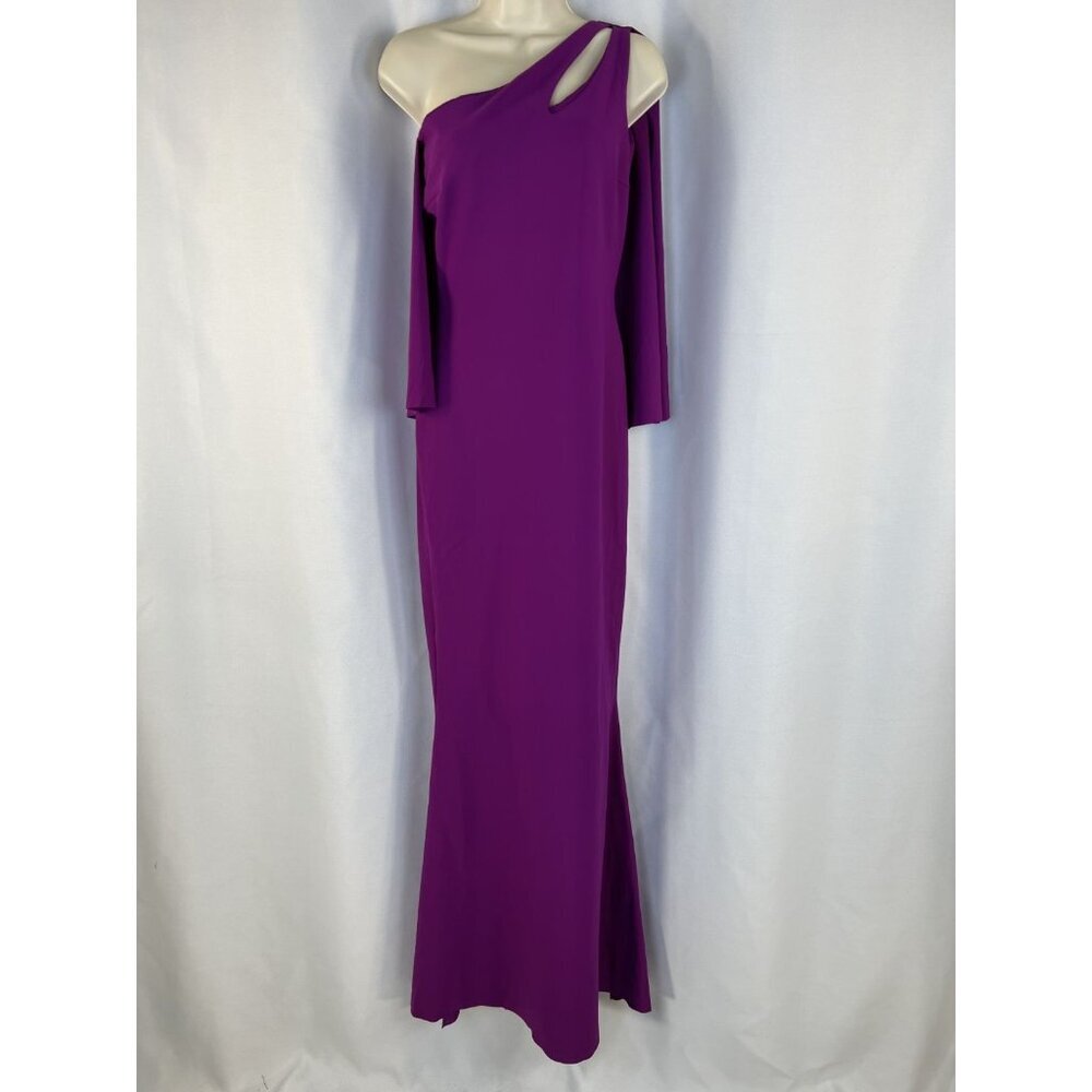 Chiara Boni La Petite Robe Purple Back Drape Gown $995 - Picture 4 of 15
